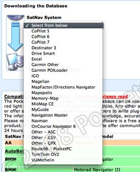 Database download choose