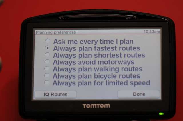 The new TomTom GO930 IQ routing selection