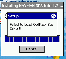 Outdoor navigator installation error