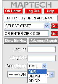 The nautical chart search facility